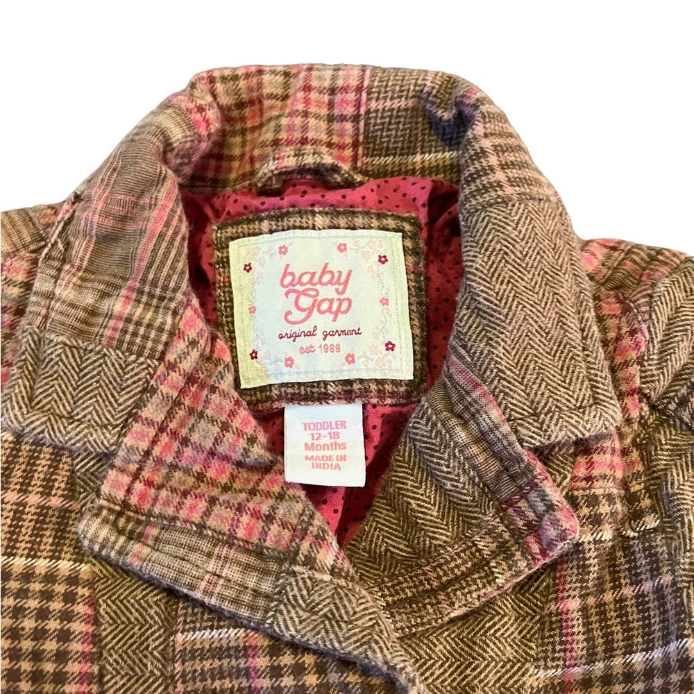 Girls Baby Gap Plaid & Denim Coat Bundle | 12-18M